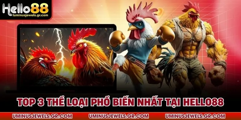 Top 3 thể loại phổ biến nhất tại HELLO88